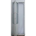 Ver imagem 2 de Porta Camarão de Alumínio Branco Lambril 210 x 70 com Vidro Mini Boreal Lux Direita