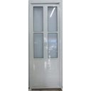 Ver imagem 3 de Porta Camarão de Alumínio Branco Lambril 210 x 70 com Vidro Mini Boreal Lux Direita