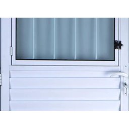 Porta de Aluminio Postigo Esquerda Linha Premium:2,10 X 0,70/branco - 3