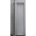 Ver imagem 3 de Porta Camarão de Alumínio Branco Lambril 2,10 x 0,80 com Kit Trilho e Puxador Argola Lux Esquerda