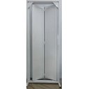 Ver imagem 2 de Porta Camarão de Alumínio Branco Lambril 2,10 x 0,70 com Kit Trilho e Puxador Argola Lux Esquerda