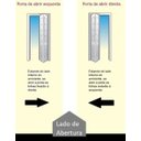 Ver imagem 4 de Porta Camarão de Alumínio Branco Lambril 2,10 x 0,70 com Kit Trilho e Puxador Argola Lux Esquerda