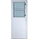 Ver imagem 1 de Porta de Alumínio Social Postigo Cor Branco 210 x 100 Direita Vidro Mini Boreal Linha All Soft