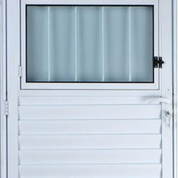 Porta de Alumínio Social Postigo Cor Branco 210 x 100 Direita Vidro Mini Boreal Linha All Soft - 2
