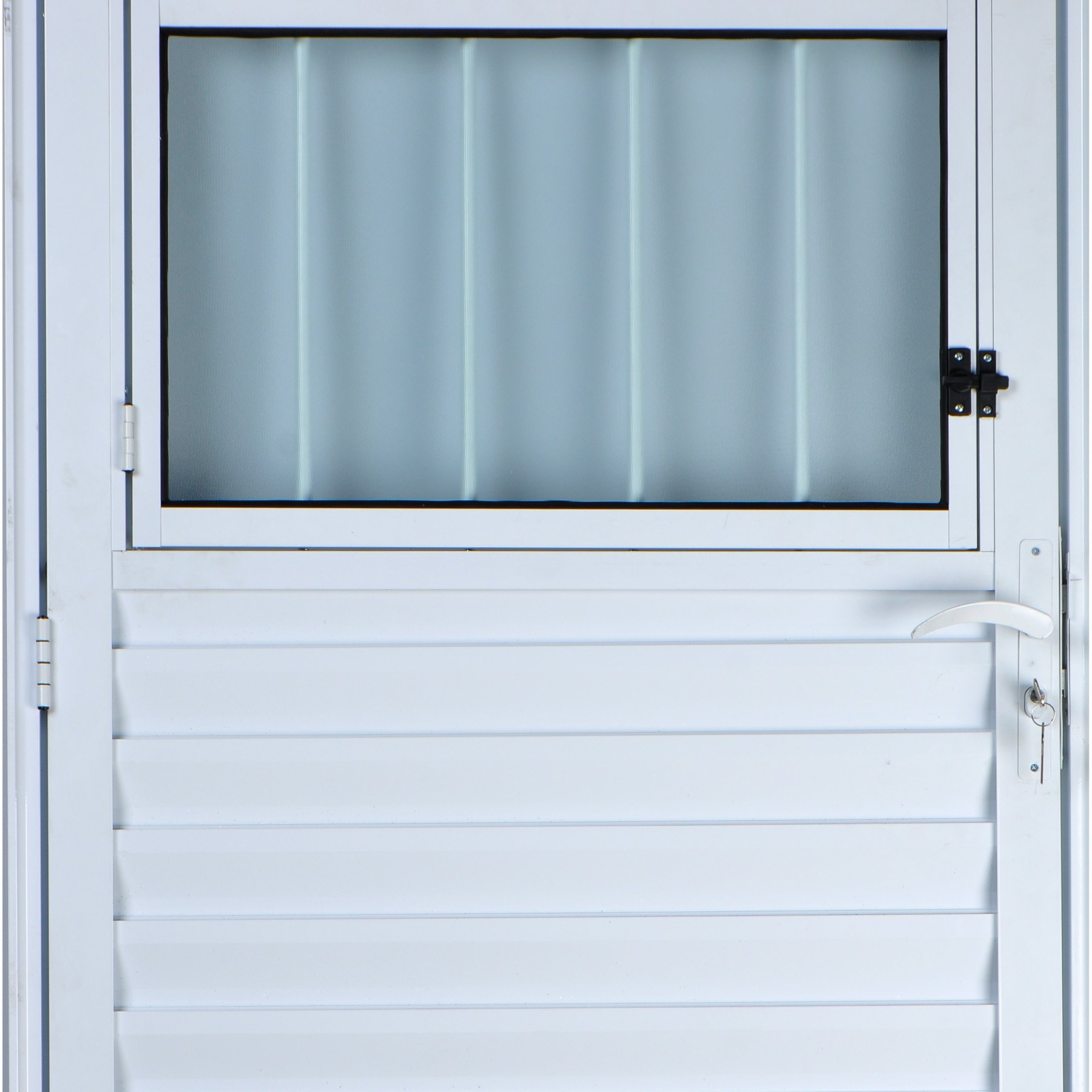 Porta de Aluminio Postigo 210 x 90 Direita Cor Branco Linha All Modular - 2