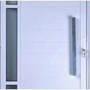 Ver imagem 2 de Porta de Alumínio Lambril com Visor e Puxador Cor Branco 210 x 100 Esquerda Linha All Soft