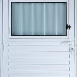 Porta de Alumínio Social Postigo Cor Branco 210 x 70 Direita Vidro Mini Boreal Linha All Soft - 2