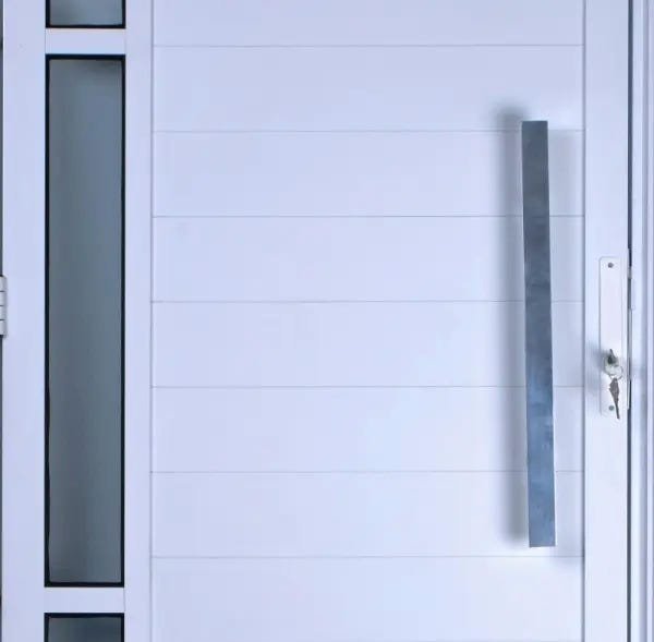Porta de Alumínio Lambril com Visor e Puxador Cor Branco 210 x 80 Esquerda Linha All Soft - 2