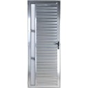Ver imagem 1 de Porta de Alumínio Palheta com Visor 210 x 100 Esquerda Linha All Soft Cor Brilhante