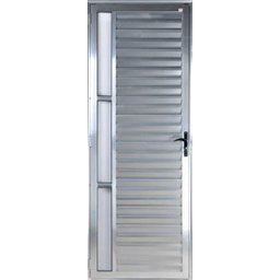 Porta de Aluminio Palheta Visor Lateral Vmb Esquerda Linha Premium:2,10 X 0,80/brilhante - 1 Porta de Aluminio Palheta Visor Lateral Vmb Esquerda Linha Premium:2,10 X 0,80/brilhante - 1