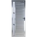 Ver imagem 1 de Porta de Aluminio Palheta Visor Lateral Vmb Direita Linha Premium:2,10 X 0,90/brilhante