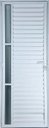 Ver imagem 1 de Porta de Aluminio Palheta Visor Lateral Vmb Esquerda Linha Premium:2,10 X 0,90/branco