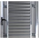 Ver imagem 2 de Porta de Alumínio Palheta Visor Duplo 210 x 90 Esquerda Linha All Soft Cor Brilhante