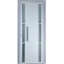 Ver imagem 2 de Porta de Alumínio Lambril com Visor Duplo com Puxador Cor Branco 210 x 100 Esquerda Linha All