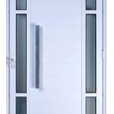 Ver imagem 3 de Porta de Alumínio Lambril com Visor Duplo com Puxador Cor Branco 210 x 100 Esquerda Linha All