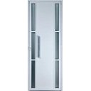 Ver imagem 1 de Porta de Alumínio Lambril com Visor Duplo com Puxador Cor Branco 210 x 100 Esquerda Linha All