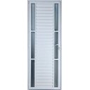 Ver imagem 1 de Porta de Alumínio Palheta com Visor Duplo 210 x 80 Esquerda Linha All Soft Cor Branco