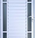 Ver imagem 2 de Porta de Alumínio Palheta com Visor Duplo 210 x 80 Esquerda Linha All Soft Cor Branco