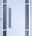 Ver imagem 3 de Porta de Alumínio Lambril com Visor Duplo com Puxador Cor Branco 210 x 80 Esquerda Linha All