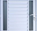 Ver imagem 3 de Porta de Alumínio Palheta com Visor Duplo 210 x 70 Esquerda Linha All Soft Cor Branco