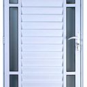 Ver imagem 2 de Porta De Alumínio Palheta Com Visor Duplo 2,10 X 1,00 Direita Linha All Soft Cor Branco