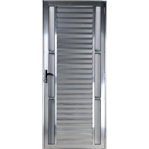 Porta de Alumínio Palheta Visor Duplo 210 x 90 Direita Linha All Soft Cor Brilhante