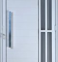 Ver imagem 2 de Porta de Alumínio Lambril com Visor e Puxador 2 Torres Branco 210 x 90 Esquerda Linha All Soft