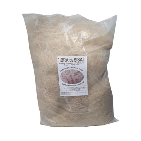 Fibra de Sisal Seca para Jardinagem e Drywall Pacote de 1kg