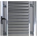 Ver imagem 2 de Porta de Alumínio Palheta Visor Duplo 210 x 80 Direita Linha All Soft Cor Brilhante