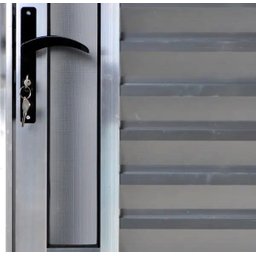 Porta de Alumínio Palheta Visor Duplo 210 x 80 Direita Linha All Soft Cor Brilhante - 3