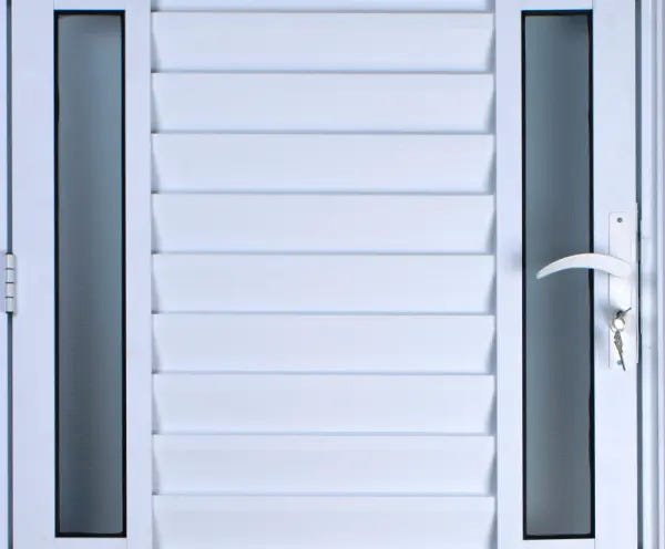 Porta de Alumínio Palheta com Visor Duplo 210 x 70 Direita Linha All Soft Cor Branco - 3