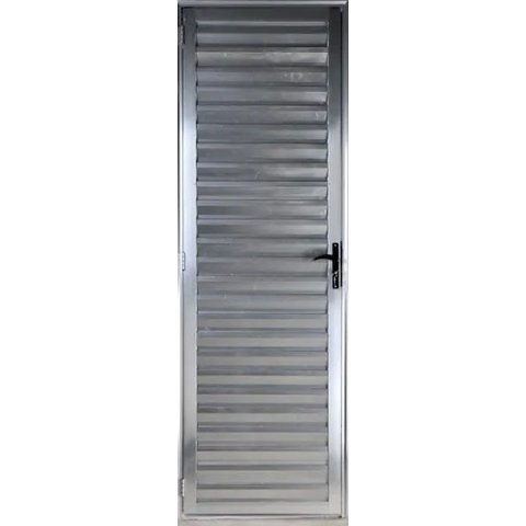 Porta de Aluminio Palheta Ventilada Esquerda Linha Premium:2,10 X 0,90/brilhante