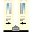 Ver imagem 4 de Porta Camarão de Alumínio Branco Lambril 2,10 x 0,80 com Kit Trilho e Puxador Argola Lux Direita