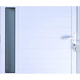 Porta de Alumínio Lambril com Visor Cor Branco 210 x 90 Direita Linha All Soft - 2