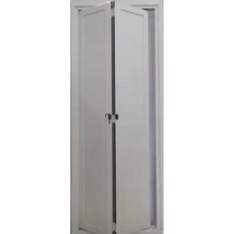 Porta Camarão de Alumínio Branco Lambril 2,10 x 0,70 com Kit Trilho e Puxador Argola Lux Direita - 1