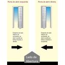 Ver imagem 4 de Porta Camarão de Alumínio Branco Lambril 2,10 x 0,70 com Kit Trilho e Puxador Argola Lux Direita