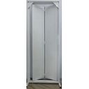 Ver imagem 2 de Porta Camarão de Alumínio Branco Lambril 2,10 x 0,70 com Kit Trilho e Puxador Argola Lux Direita
