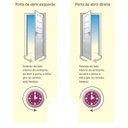 Ver imagem 4 de Porta de Aluminio Lambril Visor Lateral Linha Premium:2,10 X 0,80/direita/branco