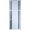 Porta de Alumínio Lambril com Visor Duplo Cor Branco 210 x 90 Direita Linha All Soft - 1