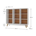 Ver imagem 3 de Estante para Quarto Velora Espresso Móveis Branco/Nogal