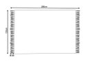 Ver imagem 4 de Manta Decorativa para Sofá Italiana Off White Listrada Preto Algodão