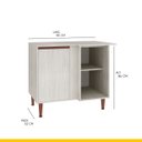 Ver imagem 3 de Balcão de Canto para Cozinha New 90 X 86 Cm 1 Porta Mdp Legno Nogueira - Clicklar