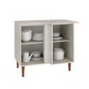 Ver imagem 2 de Balcão de Canto para Cozinha New 90 X 86 Cm 1 Porta Mdp Legno Nogueira - Clicklar