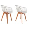 Kit 2 Cadeiras de Jantar Web Pé Wood Modelo Premium Madeira Maciça Original Branco - 1