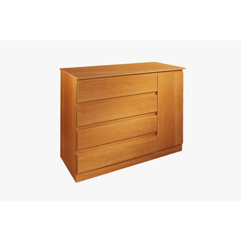 Cômoda 045 4 Gavetas 1 Porta:cinamomo