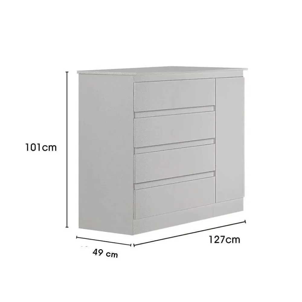 Cômoda 045 4 Gavetas 1 Porta:cinamomo - 2