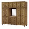 Guarda-roupa 10 Portas 4 Gavetas Capelinha Imbuia Madeira Pinus - Cavazotto - 2