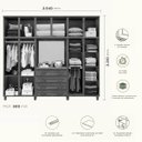 Ver imagem 6 de Guarda-roupa 10 Portas 4 Gavetas Capelinha Imbuia Madeira Pinus - Cavazotto