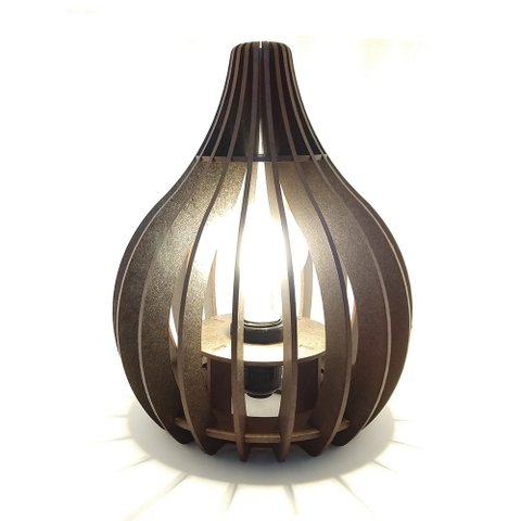 Luminária Abajur de Mesa Capadócia Mod. Gota Tabaco