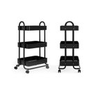 Ver imagem 2 de Carrinho Organizador Berlim Preto 3 Prateleiras 44,5cmx43,5cmx80,5cm